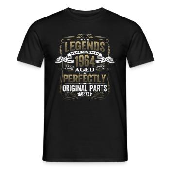 Légende 1964 Cadeau d’anniversaire Mesdames et Messieurs - T-shirt homme - noir - Devant - AI Model Male 178 light (178cm)