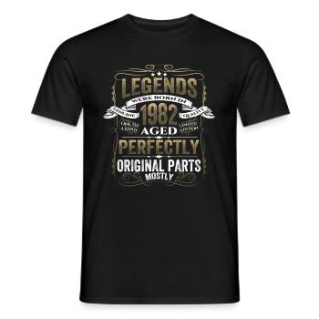 Légende 1982 Cadeau d’anniversaire Mesdames et Messieurs - T-shirt homme - noir - Devant - AI Model Male 178 light (178cm)