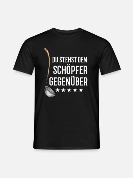 Lustiger Koch Spruch Köche Gastronomie - Männer T-Shirt - Schwarz