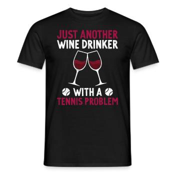 Just Another Wine Drinker - Männer T-Shirt - Schwarz - Vorne - AI Model Male 178 light (178cm)