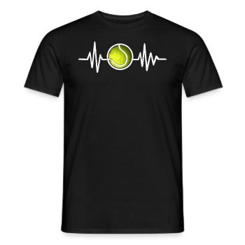 Tennis Herat Battre Tennis Amour - T-shirt homme - noir - Devant - AI Model Male 178 light (178cm)