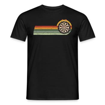 Darts Player Vintage Dart Discs game Darts - Men's T-Shirt - black - Front - AI Model Male 178 light (178cm)