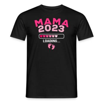 Mama 2023 loading - Männer T-Shirt - Schwarz - Vorne - AI Model Male 178 light (178cm)