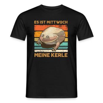 Es Ist Mittwoch Meine Kerle Mittwochsfrosch Meme - Männer T-Shirt - Schwarz - Vorne - AI Model Male 178 light (178cm)