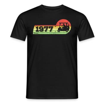Golfer Golfer Born 1977 Birthday - Men's T-Shirt - black - Front - AI Model Male 178 light (178cm)