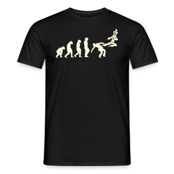 Schachspieler Schachspiel Schachbrett Evolution - Männer T-Shirt - Schwarz - Vorne - AI Model Male 178 light (178cm)
