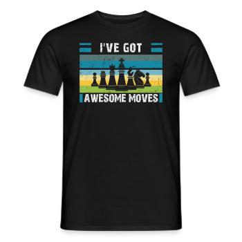 Schachspieler Schachspiel -I've Got Awesome Moves- - Männer T-Shirt - Schwarz - Vorne - AI Model Male 178 light (178cm)
