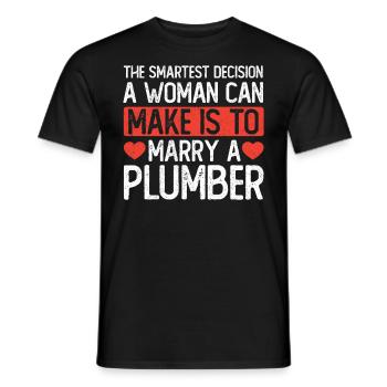 The Smartest Decision A Woman Make - Men's T-Shirt - black - Front - AI Model Male 178 light (178cm)
