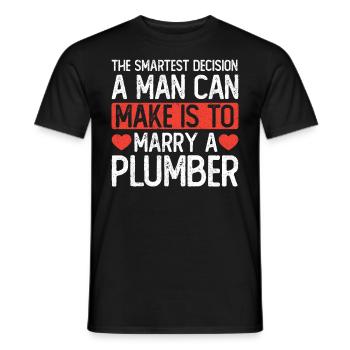 The Smartest Decision A Man Can Makes It - Men's T-Shirt - black - Front - AI Model Male 178 light (178cm)