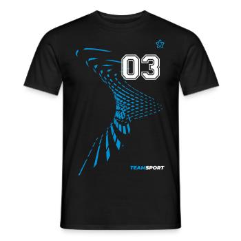 03 JERSEY Jersey Number Three Sport Team Game Motif - Men's T-Shirt - black - Front - AI Model Male 178 light (178cm)