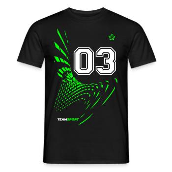 03 JERSEY Jersey Number Three Sport Team Game Motif - Men's T-Shirt - black - Front - AI Model Male 178 light (178cm)