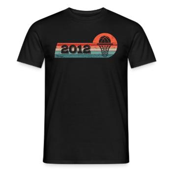 Jeux de basket-ball nés en 2012 Anniversaire - T-shirt homme - noir - Devant - AI Model Male 178 light (178cm)