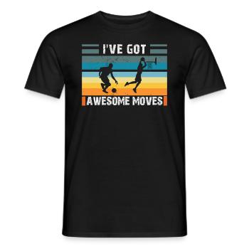 Basketballer Basketball -I've Got Awesome Moves- - Männer T-Shirt - Schwarz - Vorne - AI Model Male 178 light (178cm)