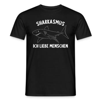Sharkasmus Hai Haie Tauchen Tauch Für Taucher - Männer T-Shirt - Schwarz - Vorne - AI Model Male 178 light (178cm)