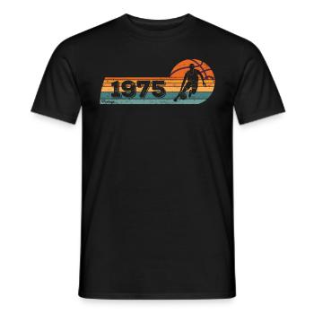 Joueur de basket-ball né en 1975 Anniversaire - T-shirt homme - noir - Devant - AI Model Male 178 light (178cm)