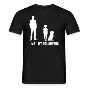 Ich meine Follower Hund und Tochter Hunde - Männer T-Shirt - Schwarz - Vorne - AI Model Male 178 light (178cm)