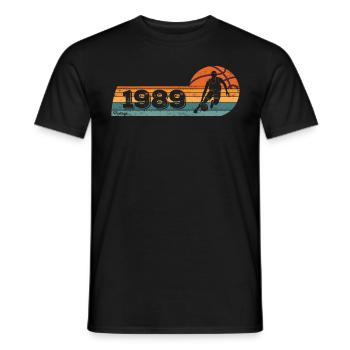 Basketballer Jahrgang 1989 geboren Geburtstags - Männer T-Shirt - Schwarz - Vorne - AI Model Male 178 light (178cm)