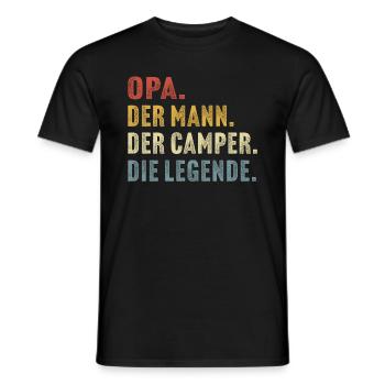 opa der mann der camper die legende - Männer T-Shirt - Schwarz - Vorne - AI Model Male 178 light (178cm)