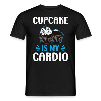 Cupcake is My Cardio - Männer T-Shirt - Schwarz - Vorne - AI Model Male 178 light (178cm)