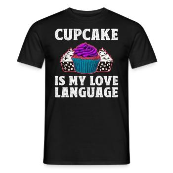 Cupcake Is My Love Language - T-shirt homme - noir - Devant - AI Model Male 178 light (178cm)