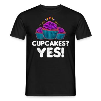 Cupcakes Yes - Männer T-Shirt - Schwarz - Vorne - AI Model Male 178 light (178cm)
