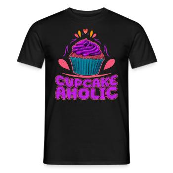 Cupcake Aholic Cupcake Addicted - Men's T-Shirt - black - Front - AI Model Male 178 light (178cm)
