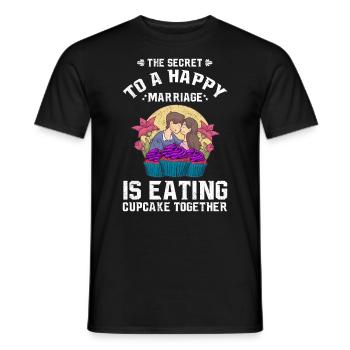 The Secret To A Happy Marriage - Männer T-Shirt - Schwarz - Vorne - AI Model Male 178 light (178cm)
