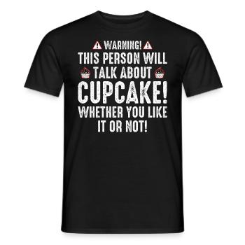 Avertissement Cette personne va parler - T-shirt homme - noir - Devant - AI Model Male 178 light (178cm)