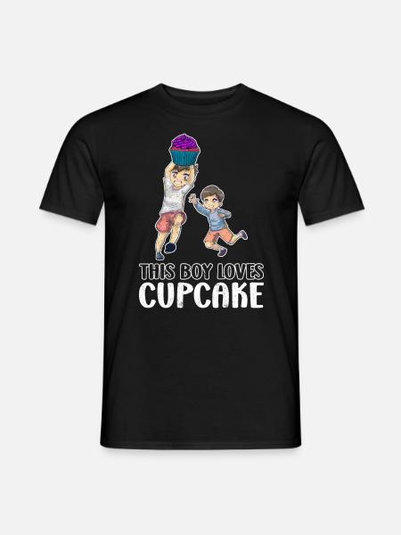 This Boy Loves Cupcake - Men's T-Shirt - black