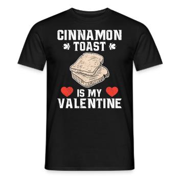Cinnamon Toast Is My Valentine - Men's T-Shirt - black - Front - AI Model Male 178 light (178cm)