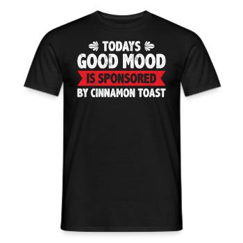 Aujourd’hui, Good Mood est sponsorisé par Cinnamon - T-shirt homme - noir - Devant - AI Model Male 178 light (178cm)