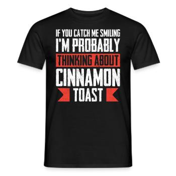 If You Catch Me Smiling I Am Probably - Männer T-Shirt - Schwarz - Vorne - AI Model Male 178 light (178cm)