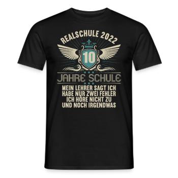 Realschule bestanden Realschulabschluss 2022 - Männer T-Shirt - Schwarz - Vorne - AI Model Male 178 light (178cm)