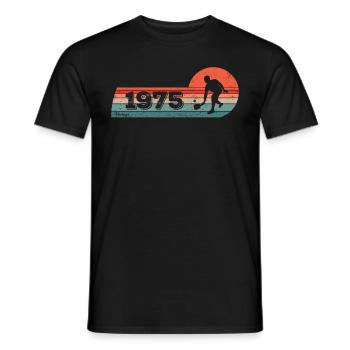 Joueur de pickleball né en 1975 Jeux d’anniversaire - T-shirt homme - noir - Devant - AI Model Male 178 light (178cm)