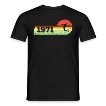 Federball Spieler Jahrgang 1971 Geburtstag game - Männer T-Shirt - Schwarz - Vorne - AI Model Male 178 light (178cm)