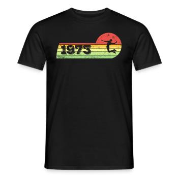 Joueur de badminton né en 1973 jeu d’anniversaire - T-shirt homme - noir - Devant - AI Model Male 178 light (178cm)
