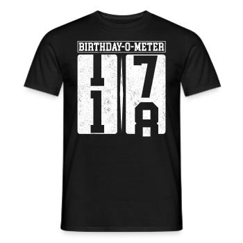 Birthday-O-Meter 18 Happy 18th Birthday Celebrant - Männer T-Shirt - Schwarz - Vorne - AI Model Male 178 light (178cm)