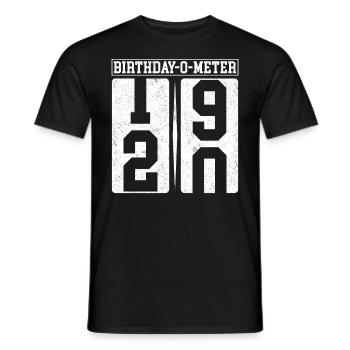 Birthday-O-Meter 20 Happy 20th Birthday Celebrant - Men's T-Shirt - black - Front - AI Model Male 178 light (178cm)