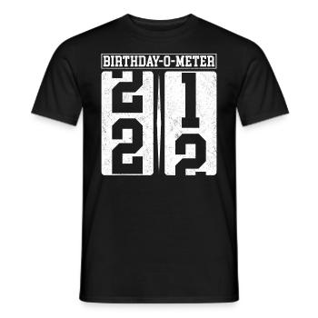 Birthday-O-Meter 22 Happy 22nd Birthday Celebrant - Men's T-Shirt - black - Front - AI Model Male 178 light (178cm)