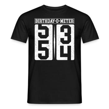 Birthday-O-Meter 54 Happy 54th Birthday Celebrant - Men's T-Shirt - black - Front - AI Model Male 178 light (178cm)
