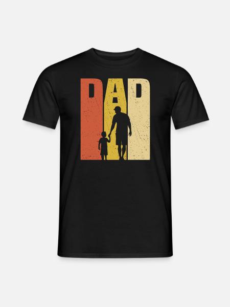 retro dad and son - Men's T-Shirt - black