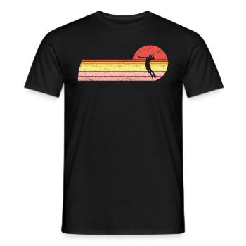 Federball Spieler Badmintonspielerin Damen - Männer T-Shirt - Schwarz - Vorne - AI Model Male 178 light (178cm)