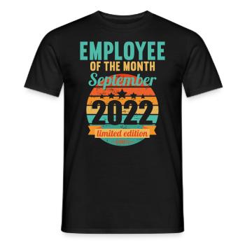 Employé du mois de septembre 2022 - T-shirt homme - noir - Devant - AI Model Male 178 light (178cm)
