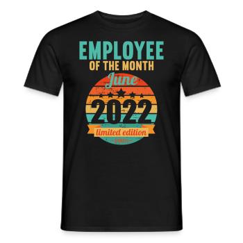 Employé du mois de juin 2022 - T-shirt homme - noir - Devant - AI Model Male 178 light (178cm)