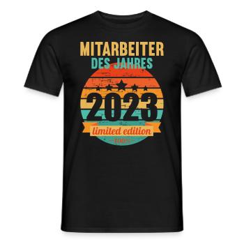 Mitarbeiter des Jahres 2023 - Männer T-Shirt - Schwarz - Vorne - AI Model Male 178 light (178cm)