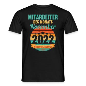 Mitarbeiter des Monats November 2022 - Männer T-Shirt - Schwarz - Vorne - AI Model Male 178 light (178cm)
