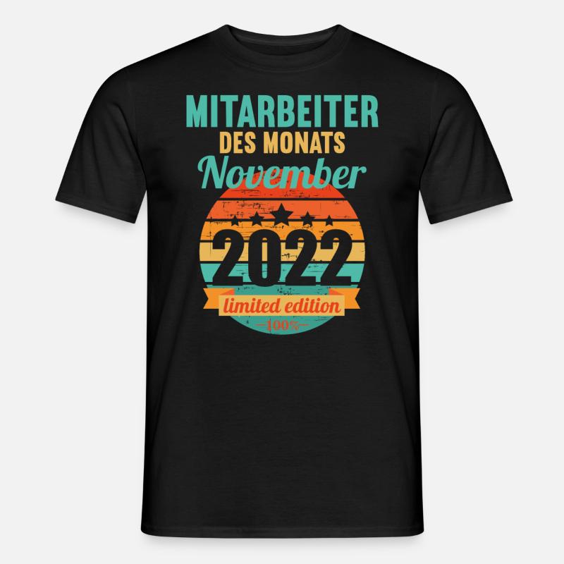 Mitarbeiter des Monats November 2022 - Männer T-Shirt - Schwarz