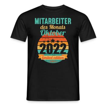 Mitarbeiter des Monats Oktober 2022 - Männer T-Shirt - Schwarz - Vorne - AI Model Male 178 light (178cm)