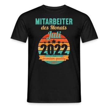 Mitarbeiter des Monats Juli 2022 - Männer T-Shirt - Schwarz - Vorne - AI Model Male 178 light (178cm)