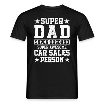 Super Dad Super Husband Super Awesome - Männer T-Shirt - Schwarz - Vorne - AI Model Male 178 light (178cm)
